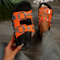 Double Buckle Platform Slippers